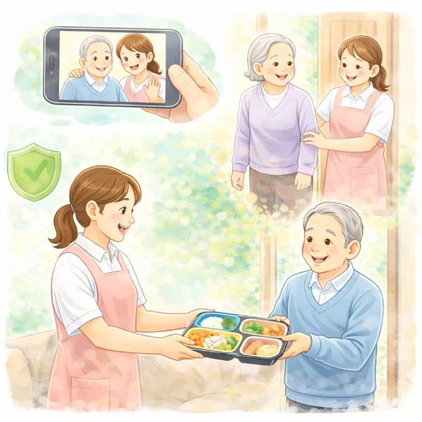 安否確認と手渡しによる見守りサービス